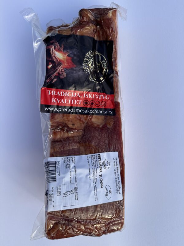Domaća dimljena hamburška slanina 1kg